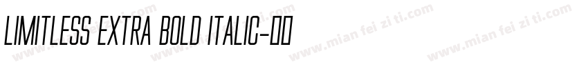 LIMITLESS EXTRA BOLD ITALIC字体转换